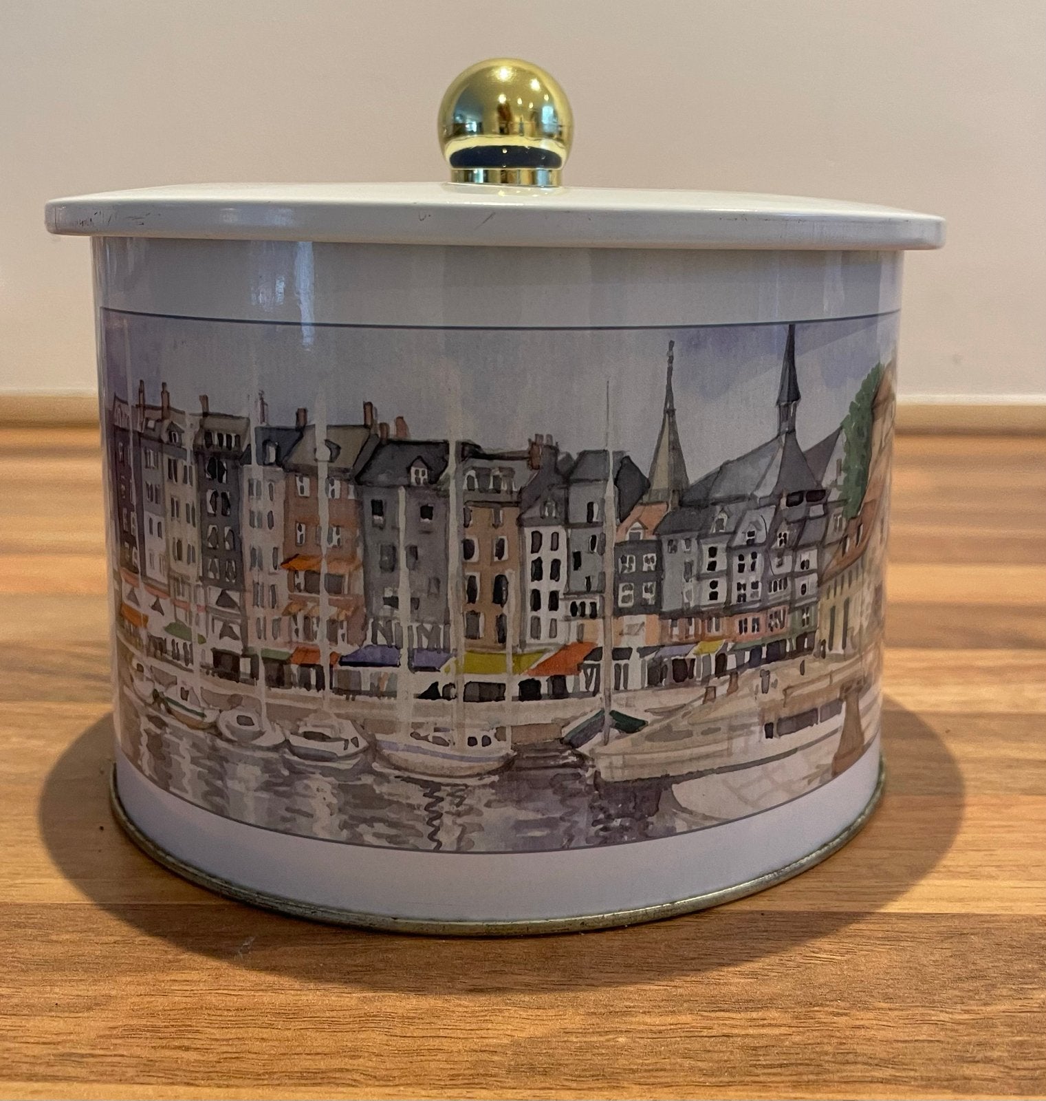 Koekblik met absorber langer vers met strand en zee zicht, Huis en Inrichting, Gebruikt, Ophalen of Verzenden, Voorraadpot, Metaal