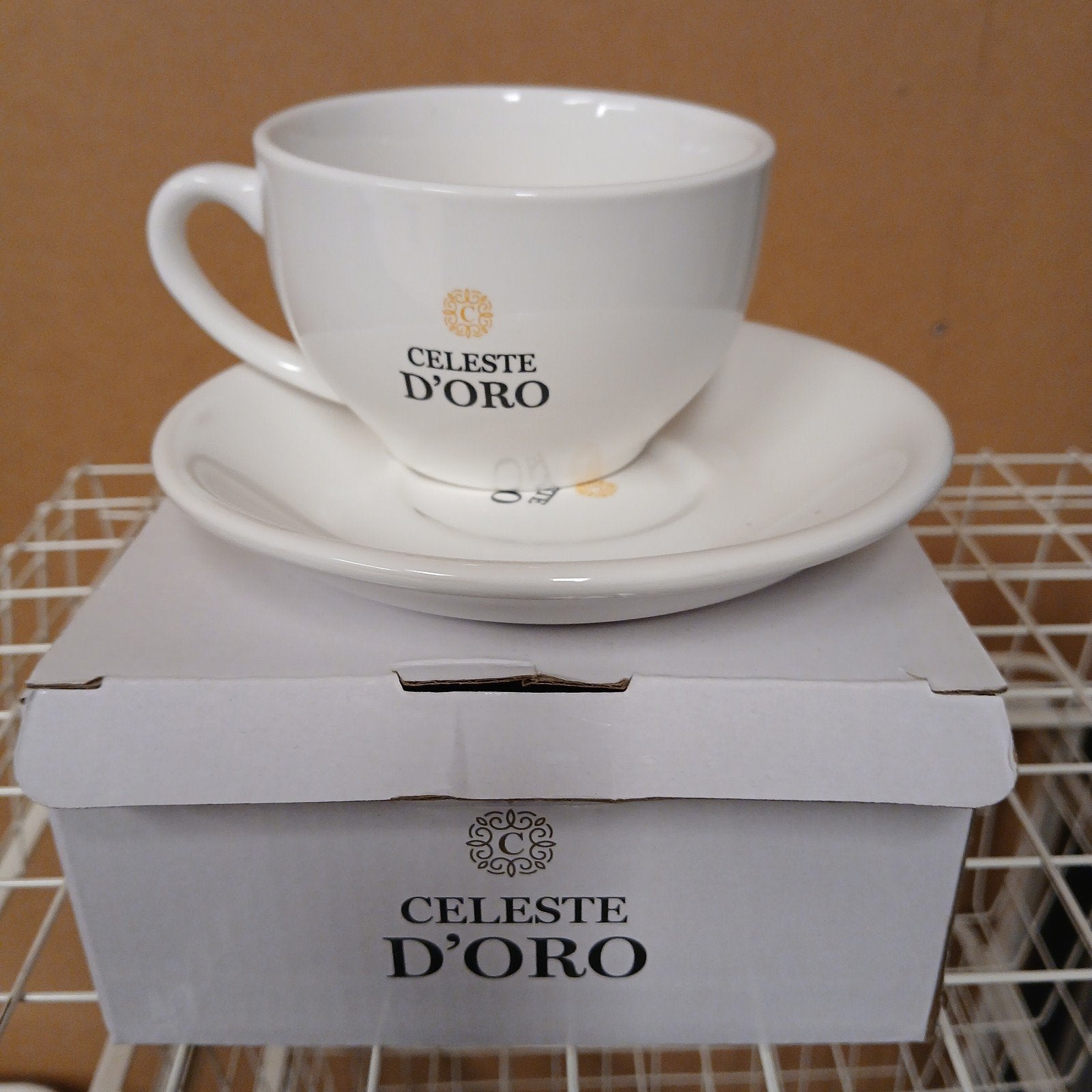 2 Celeste D'Oro Kop en Schotel - Nieuw in Doos, Overige merken, Nieuw, Ophalen of Verzenden, Modern