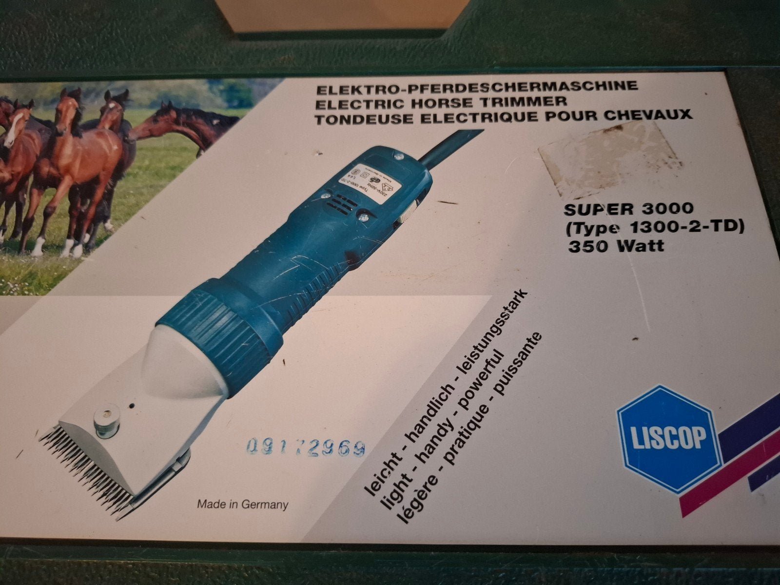 paardenscheermachine liscop super 3000 type 1300 -2- td, Ophalen, Zo goed als nieuw
