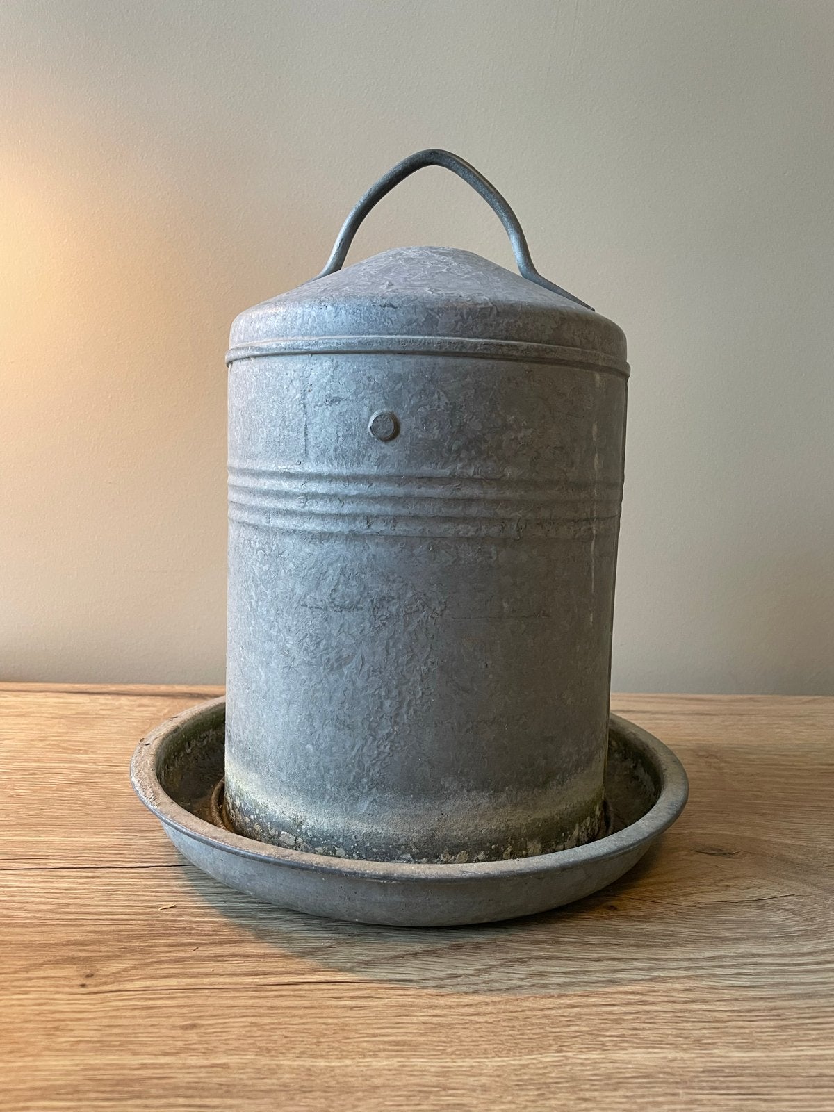 Vintage gegalvaniseerde voederbak voor kippen, Ophalen of Verzenden