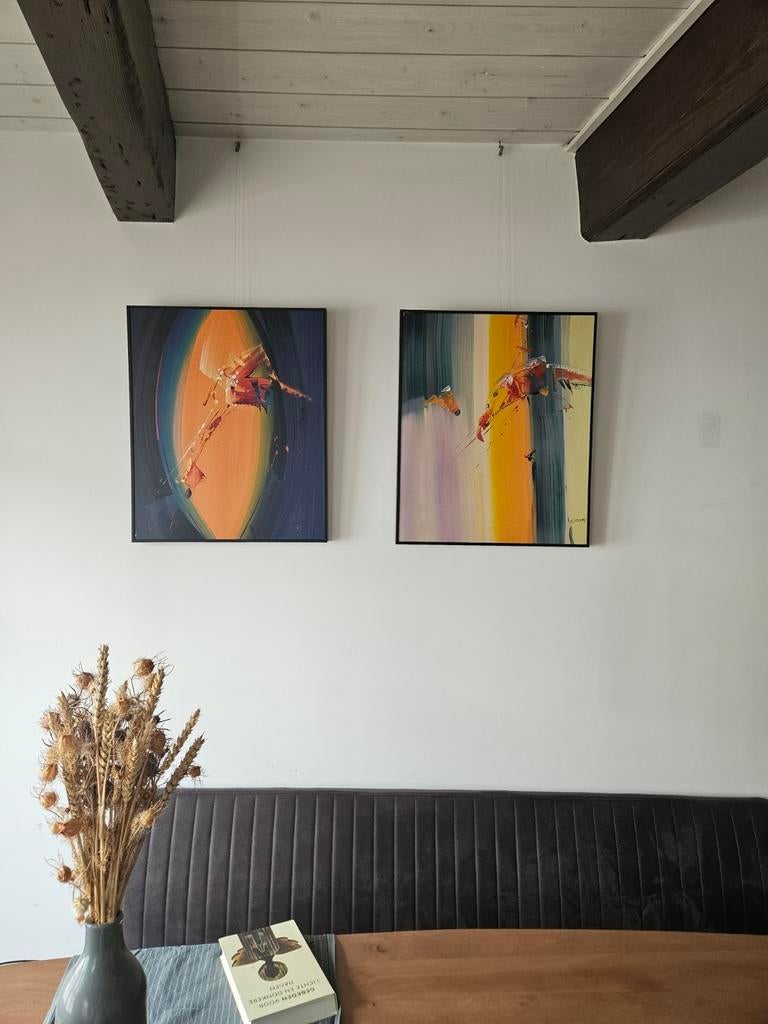 3 Abstracte Schilderijen Wilkinson, Antiek en Kunst, Ophalen of Verzenden