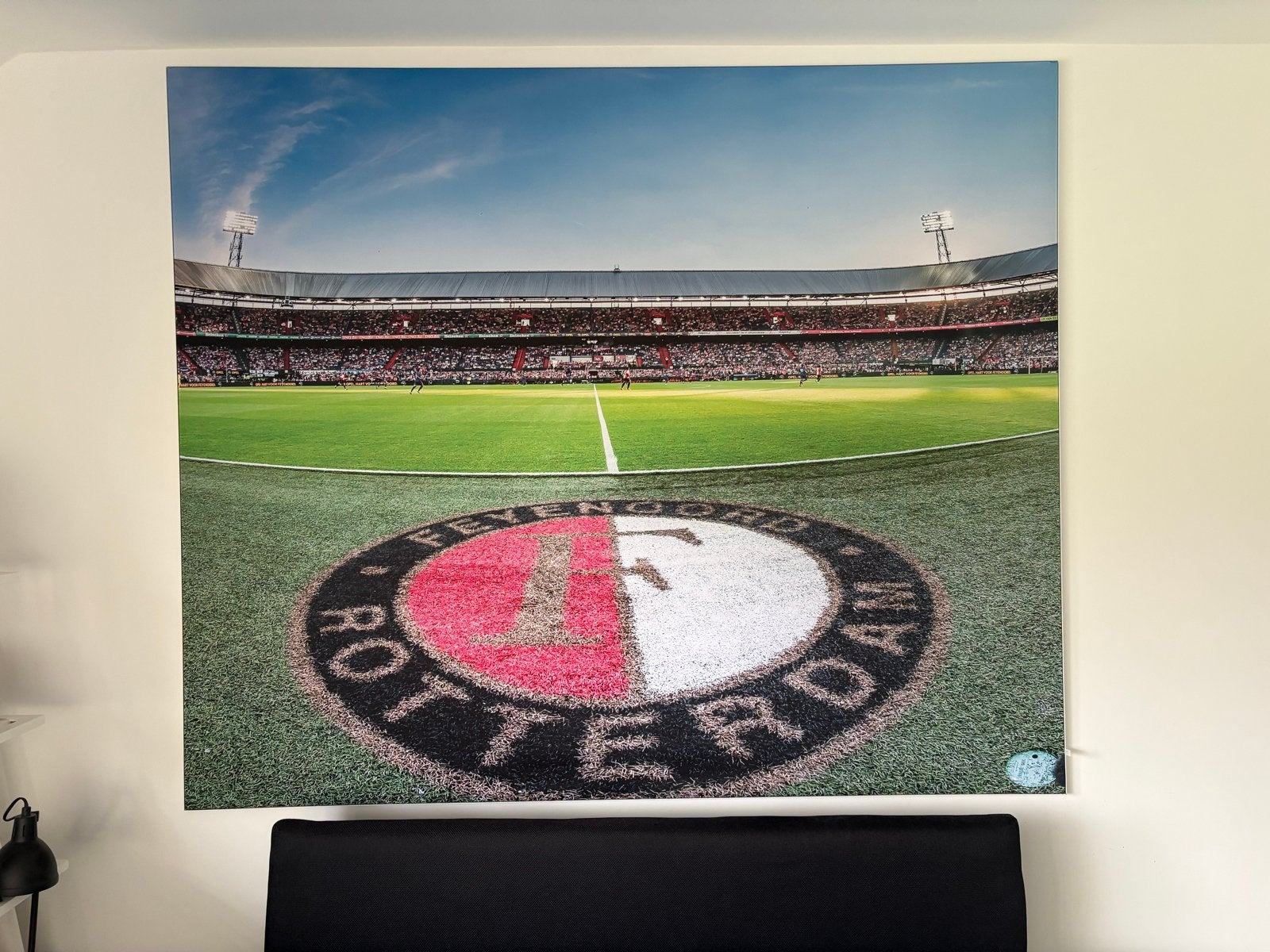 Feijenoord De Kuip  canvas schilderij 180x150 cm, Ophalen, 125 cm of meer, Zo goed als nieuw, Schilderij