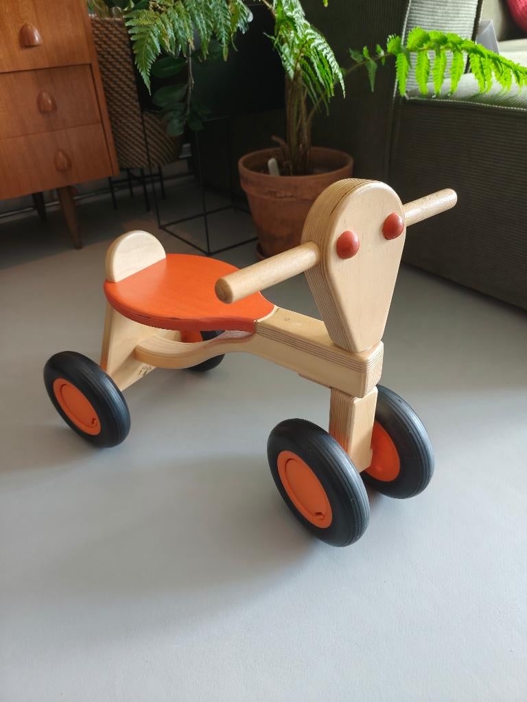 Van Dijk Toys houten loopfiets, Kinderen en Baby's, Speelgoed | Buiten | Voertuigen en Loopfietsen, Ophalen, Gebruikt, Loopfiets