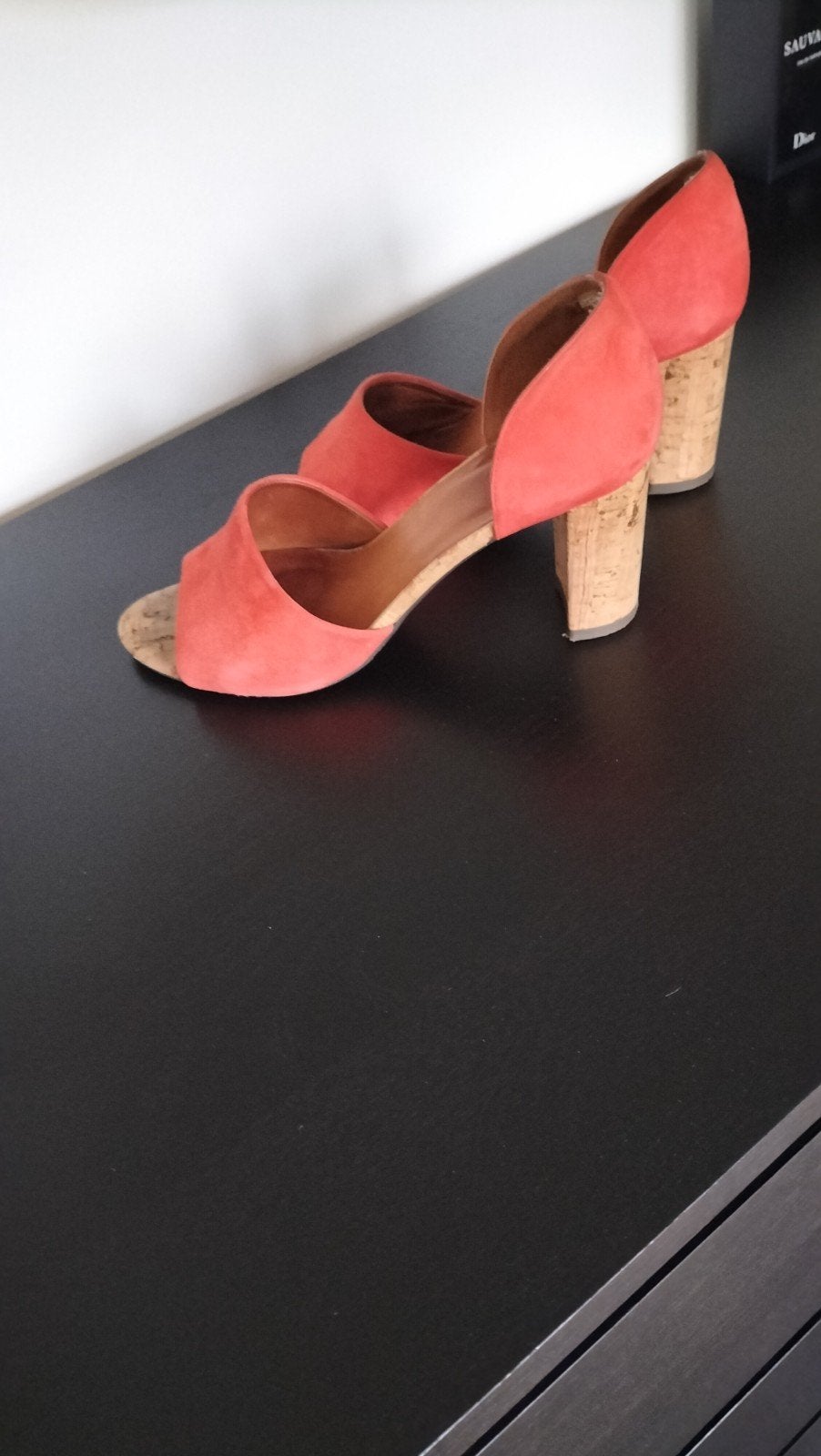 Vlotte Leer/Suede Sandaal Schoen Merk Billi Bi.Kl:Coral.Mt38, Ophalen of Verzenden, Zo goed als nieuw, Sandalen of Muiltjes