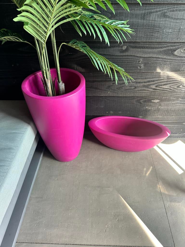 Elho bloempotten 4 stuks - Roze design voor binnen/buiten, Ophalen of Verzenden, Zo goed als nieuw