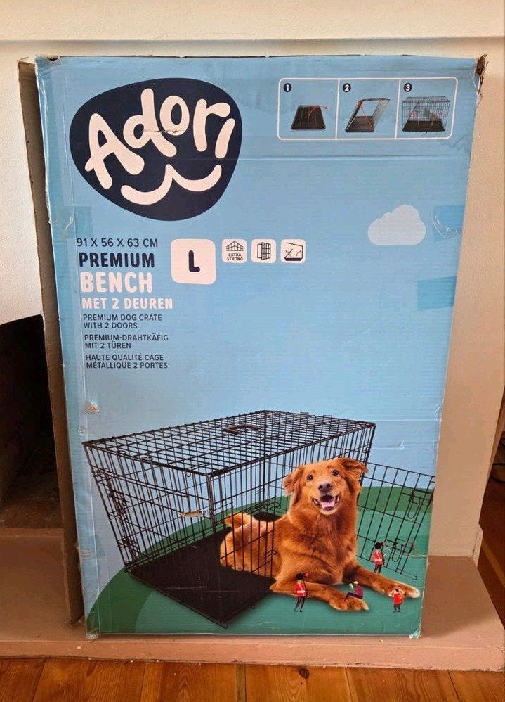 Hondenbench Adori Premium maat L (eventueel met hoes), Dieren en Toebehoren, Ophalen, Zo goed als nieuw