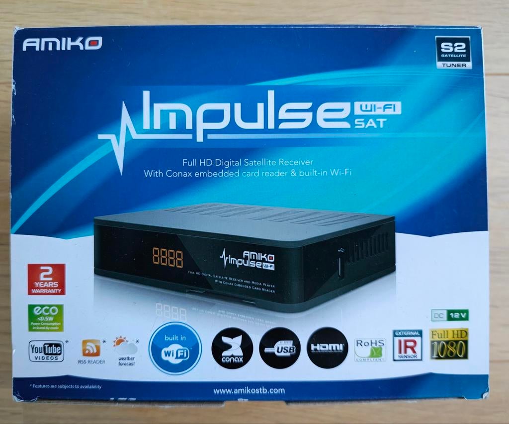 Amiko Impulse Sat Wifi - Digitale Satellietontvanger - Nieuw, Ophalen of Verzenden, Nieuw, Decoder
