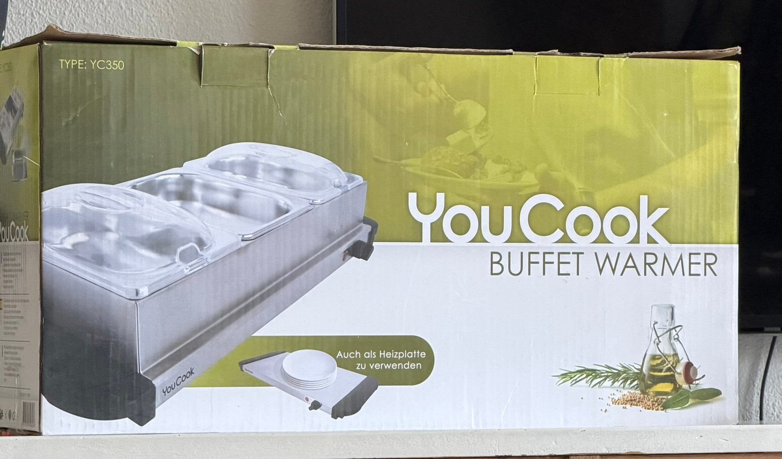 Buffet warmer, Ophalen, Gebruikt