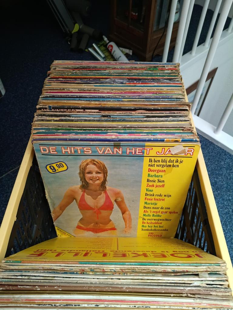 Partij vinyl platen en singles - Pop, Disco, Nederlandstalig, Cd's en Dvd's, Vinyl | Pop, Ophalen, Gebruikt, 12 inch, Complilatie