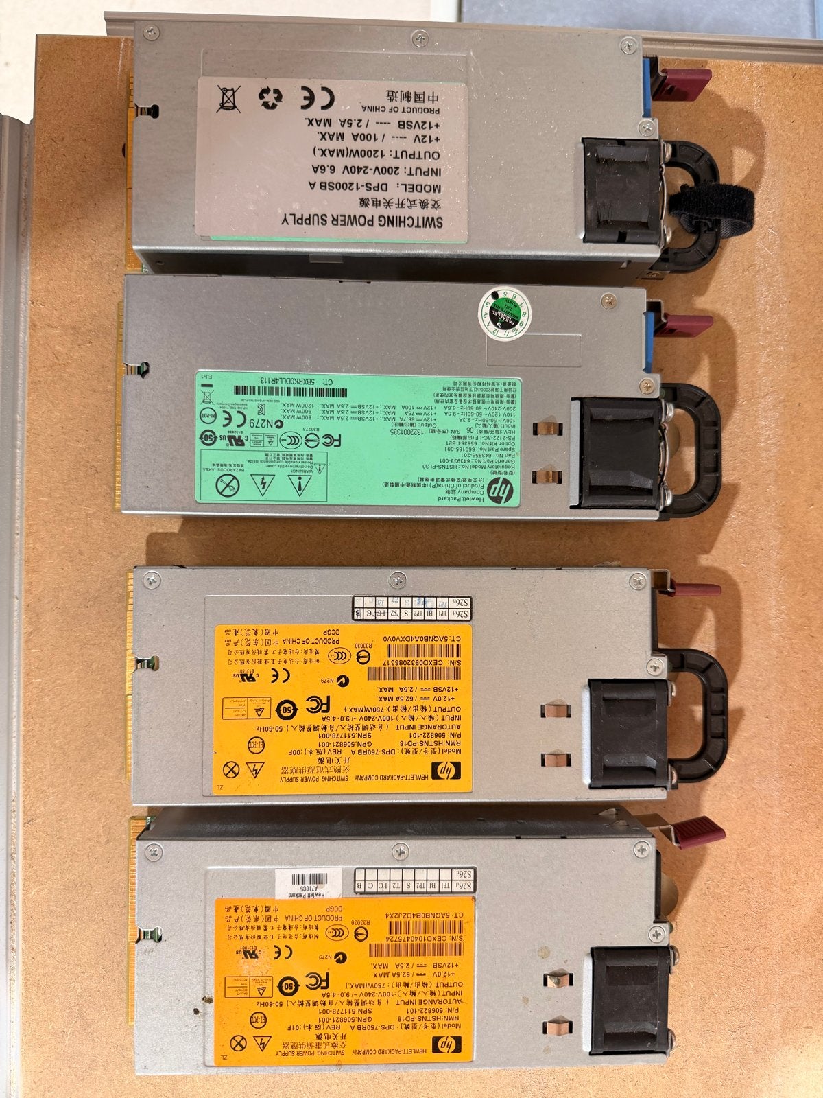 Server voedingen 2x 750W, 2x 1200W met breakout boards, Computers en Software, Ophalen, Gebruikt