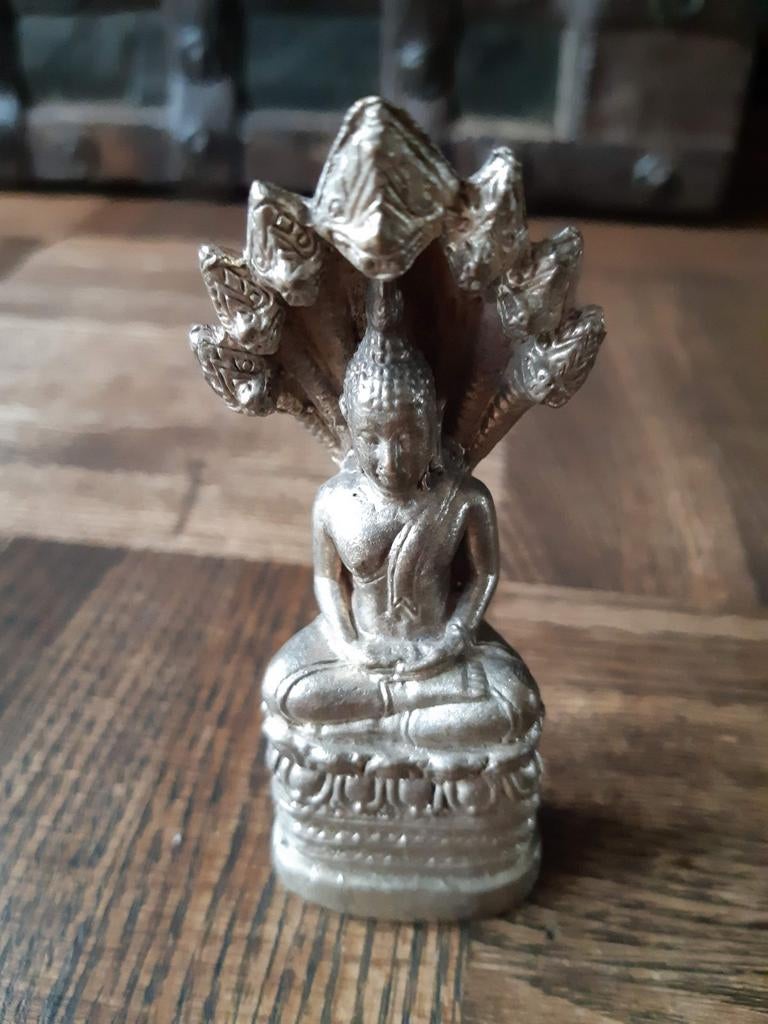 Zilverkleurige Boeddha, Ophalen of Verzenden, Zo goed als nieuw