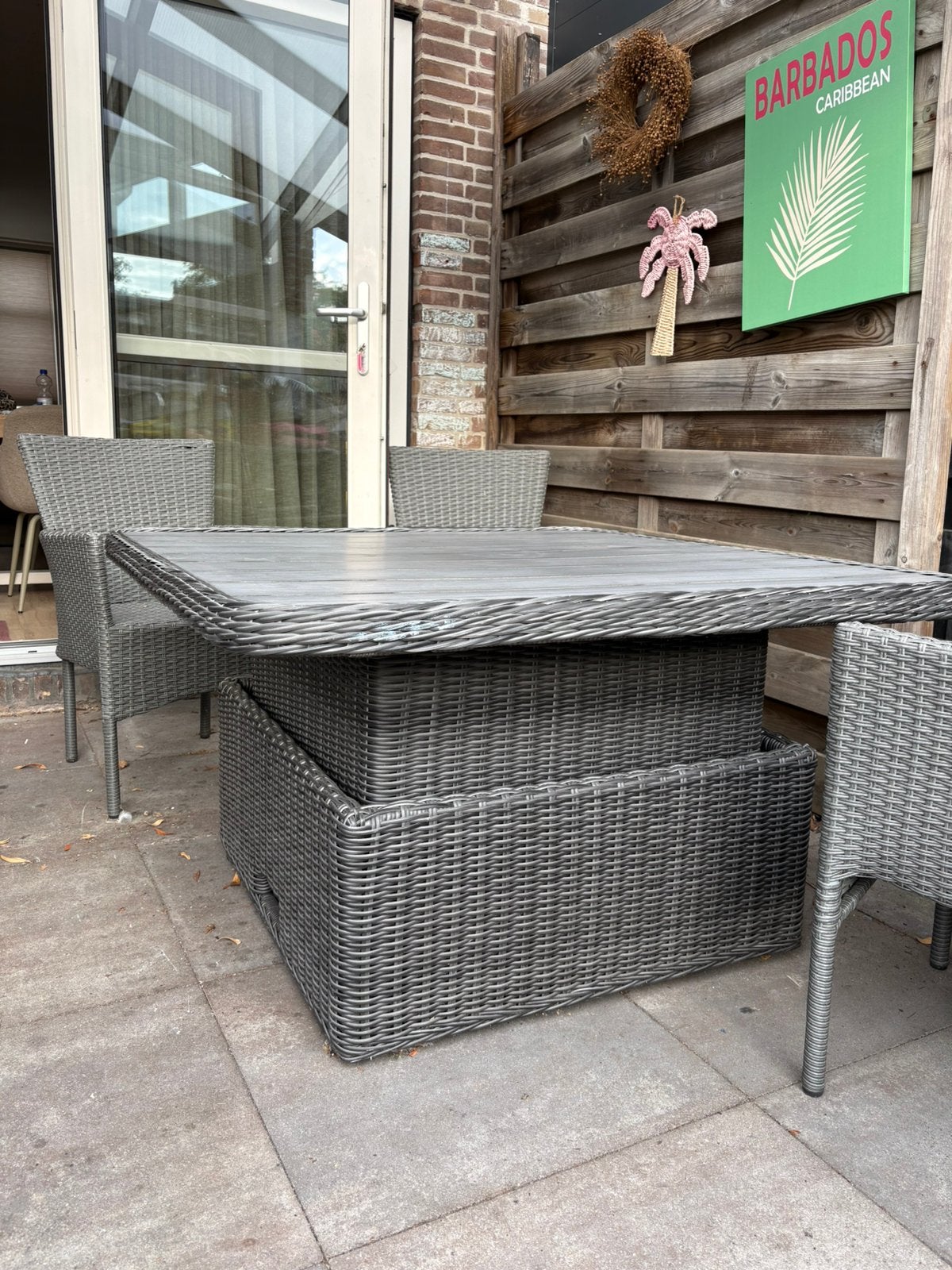 Tuinset JYSK €50 moet zsm weg!!, Ophalen, 4 zitplaatsen, Kunststof, Gebruikt