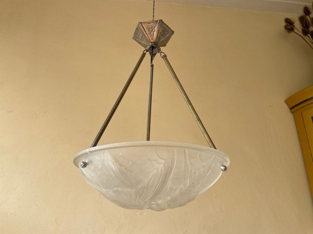Lamp Hanglamp Schaallamp Vogels in vlucht Noverdy Art Deco, Ophalen of Verzenden