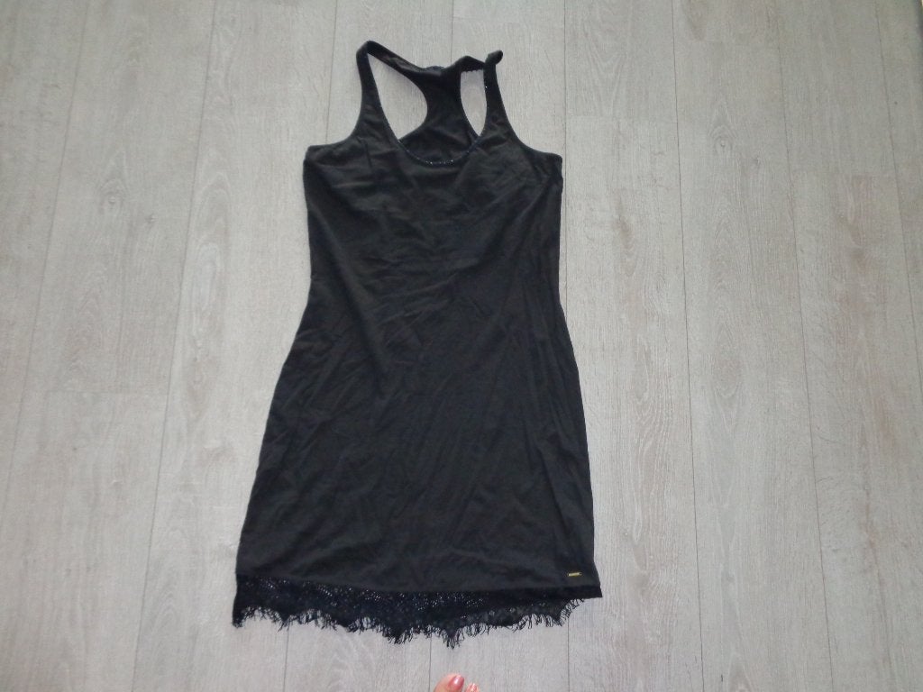 zwart jurkje van Superstar, maat S/M, Kleding | Dames, Jurken, Zwart, Ophalen of Verzenden, Maat 36 (S), Gedragen
