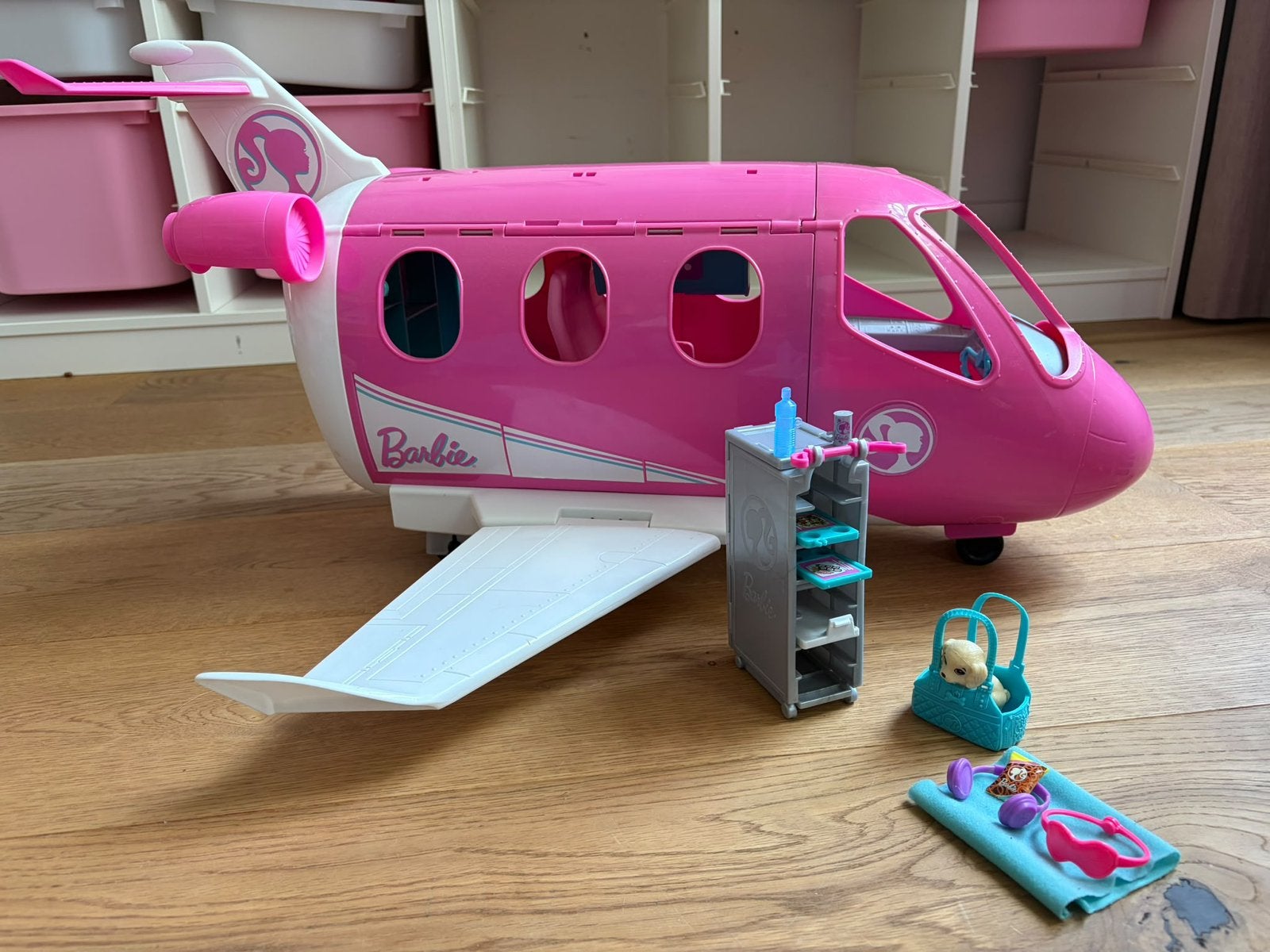 Barbie droomvliegtuig, Ophalen of Verzenden, Zo goed als nieuw, Poppenhuis