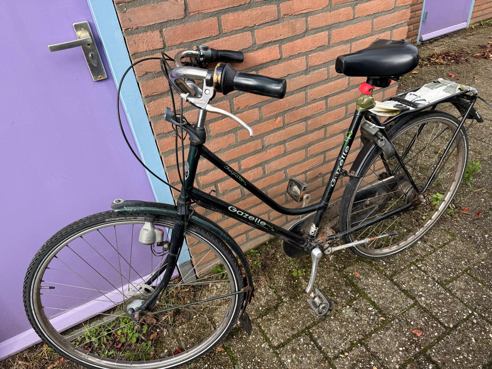 Gazelle Impala damesfiets - opknapper / onderdelen, Fietsen en Brommers, Ophalen, Gebruikt, Velgrem, Versnellingen