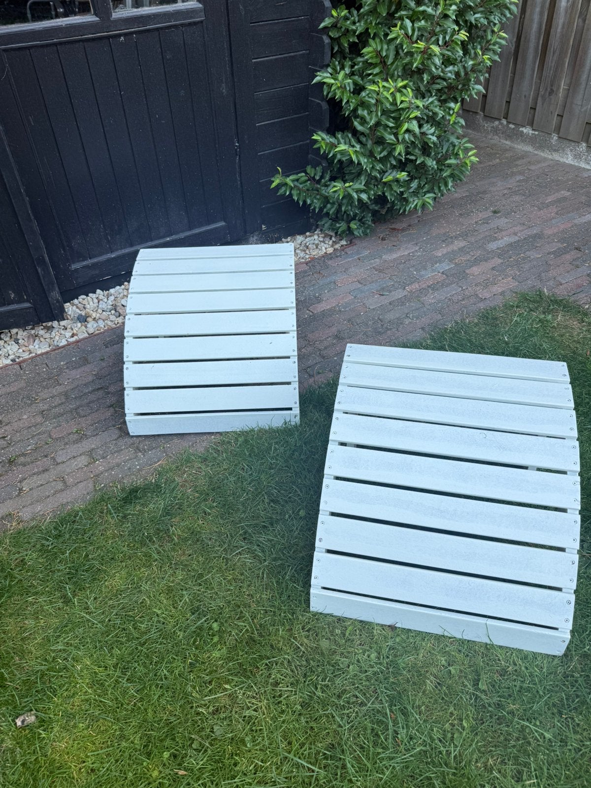 Adirondack voetenbankjes, Tuin en Terras, Tuinstoelen, Ophalen, Zo goed als nieuw, Hout