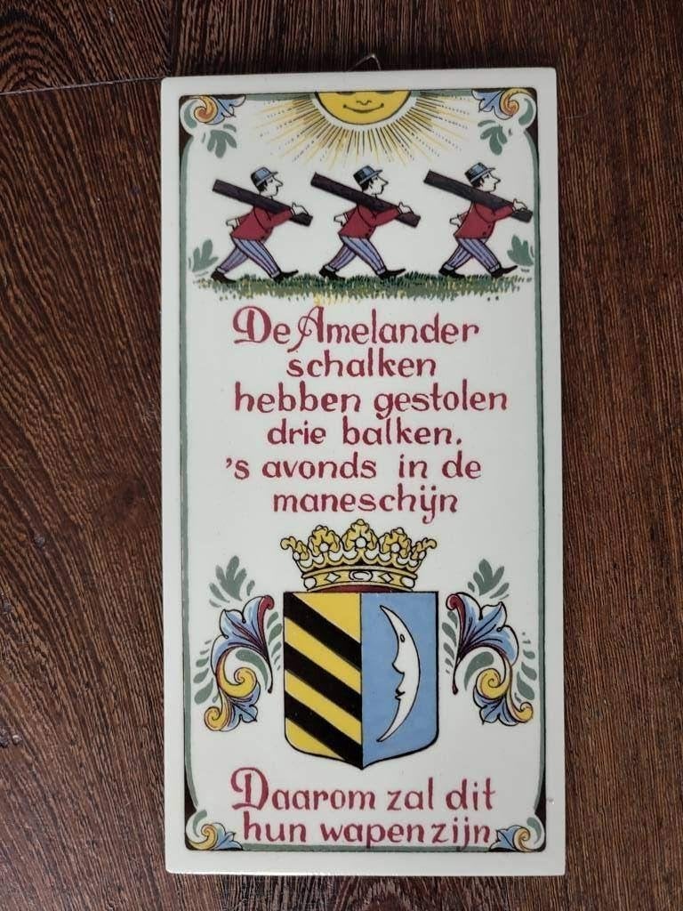 Diverse decoratieve tegels (Ameland, Zwolle, Schoonhoven), Antiek en Kunst, Ophalen of Verzenden