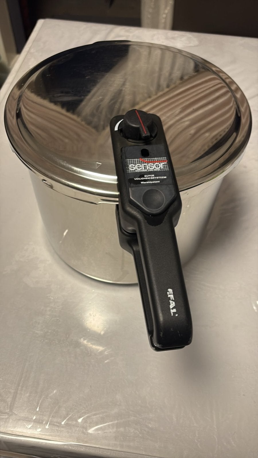 Tefal Sensor Snelkookpan 10L  - Gebruikt (alleen gas), Ophalen, Snelkookpan, Rvs, Gebruikt