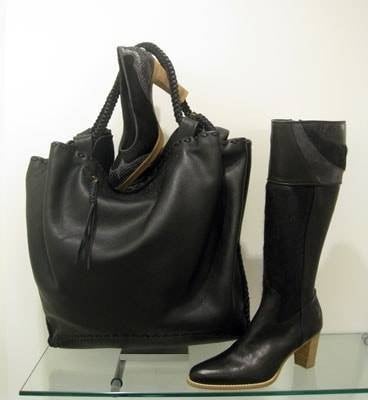 Grote zwarte leren shopper van Chick on a Mission, Sieraden, Tassen en Uiterlijk, Ophalen, Gebruikt, Zwart, Shopper