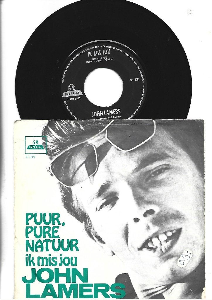JOHN LAMERS SINGLE 7" PUUR, PURE,NATUUR - 1968, Fotohoes, Ophalen of Verzenden, Gebruikt, Nederlandstalig