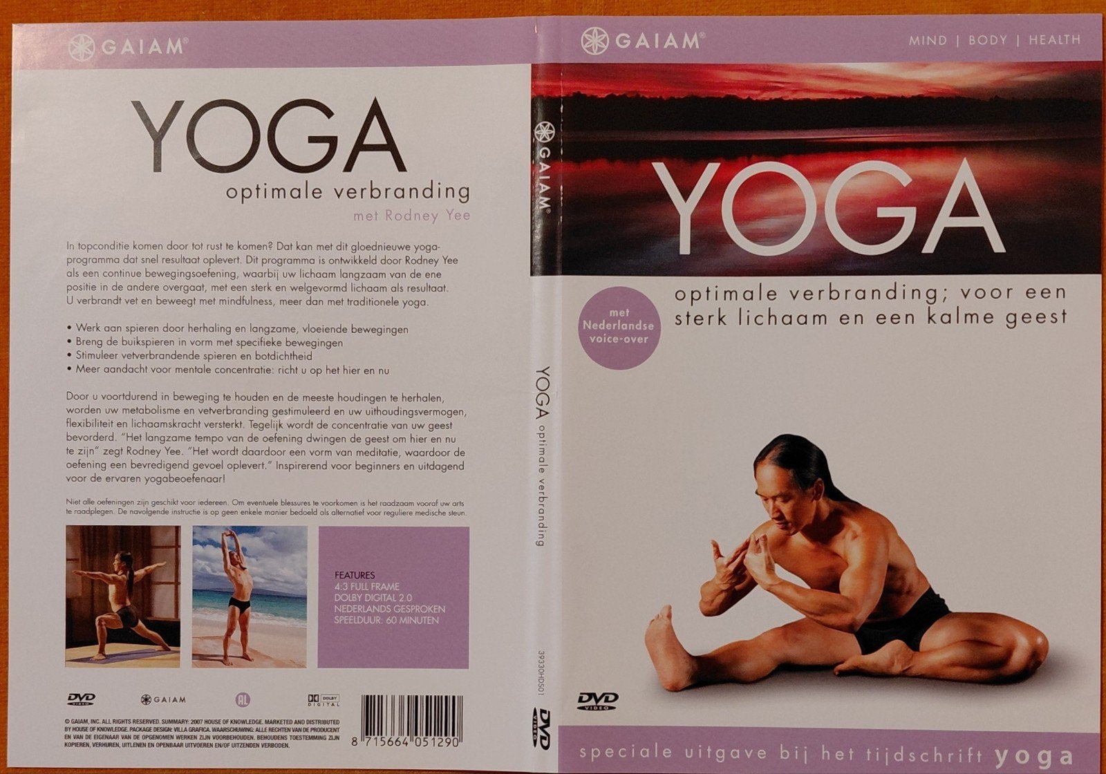 Yoga: Optimale Verbranding met Rodney Yee DVD (Slimcase), Gebruikt, Alle leeftijden, Workout, Yoga, fitness of dans