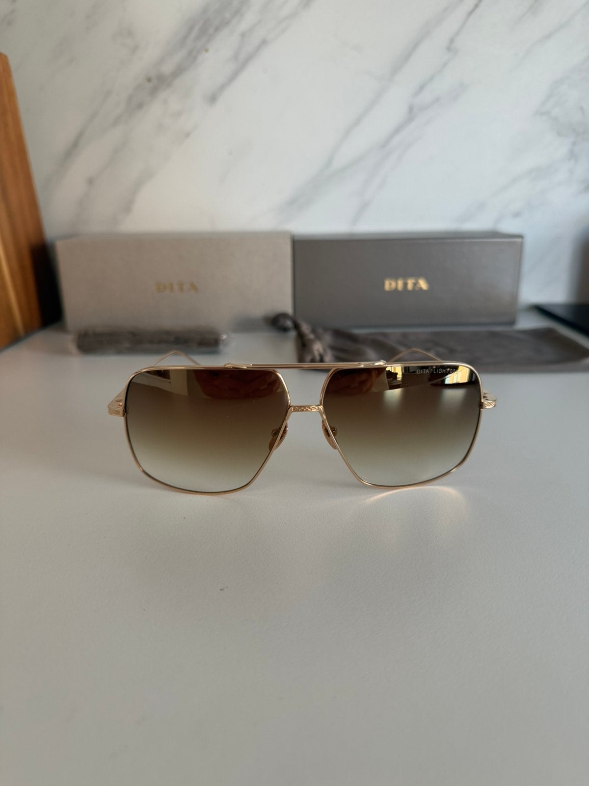 Originele Dita Flight 005, Sieraden, Tassen en Uiterlijk, Zonnebrillen en Brillen | Heren, Zo goed als nieuw, Zonnebril, Overige merken