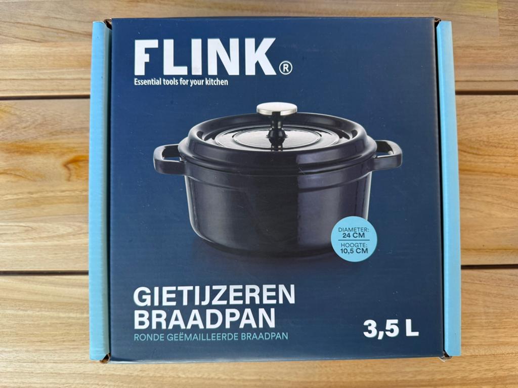 FLINK gietijzeren braadpan – 3,5 liter – nieuw in doos, Huis en Inrichting, Keuken | Potten en Pannen, Gietijzer, Nieuw, Ophalen of Verzenden