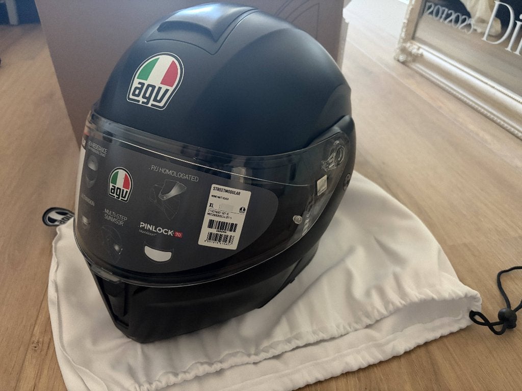 NIEUW! AGV Streetmodular Mono Matt Black XL, Motoren, Kleding | Motorhelmen, Nieuw met kaartje, Systeemhelm, Heren, XL