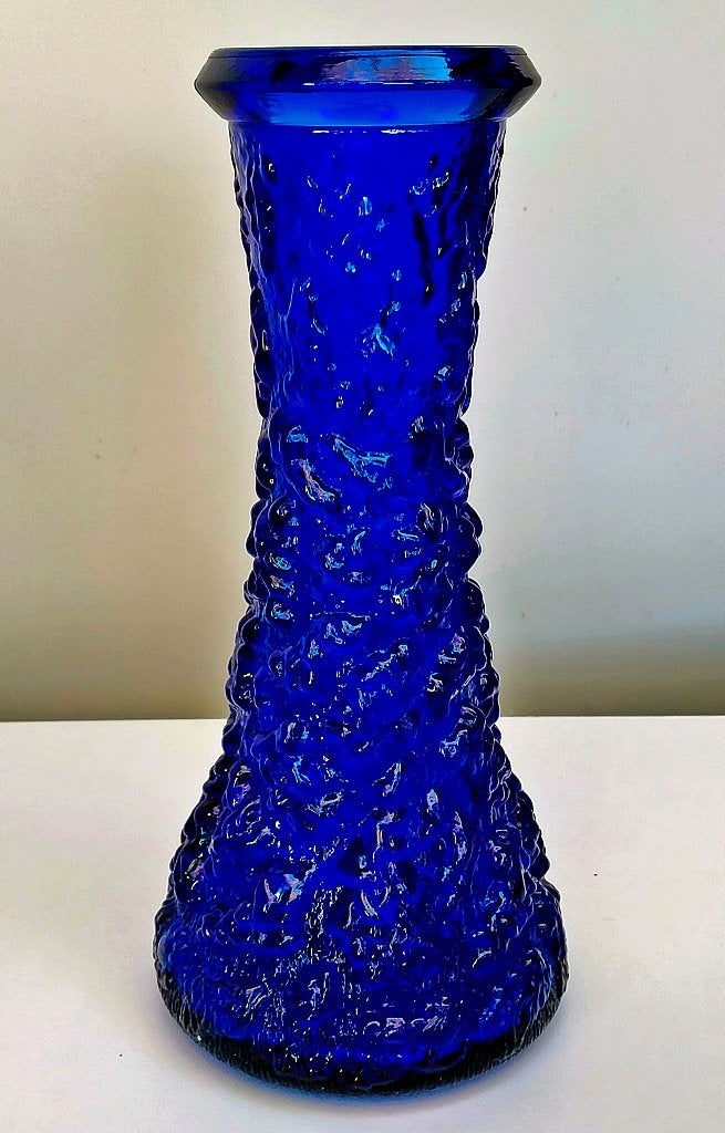 Scandinavische Lars Hellsten Design Vaas - Blauw - Zweden, Ophalen of Verzenden, Zo goed als nieuw, Blauw, Glas