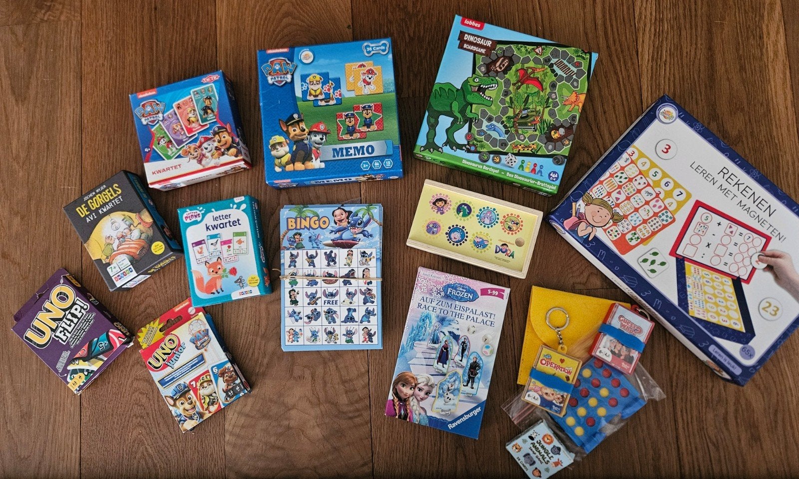 Doos vol met leuke spelletjes, Ophalen of Verzenden, Gebruikt
