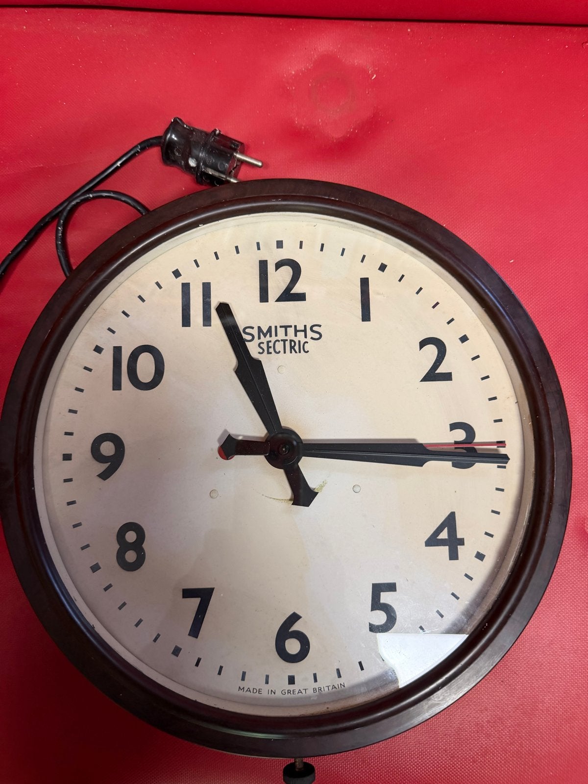 Vintage Smiths Sectric Bakelieten Schoolklok, Ophalen of Verzenden