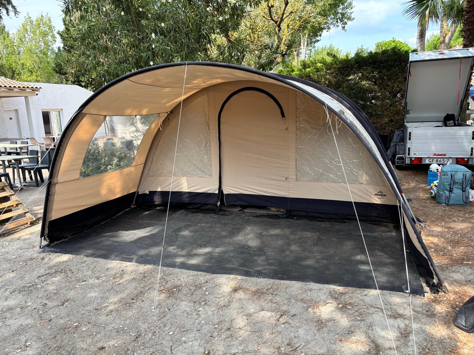 zelt party kaufen TOOLPORT Party-Zelt Festzelt 3x4 m Garten-Pavillon -Zelt PVC Plane 700 N in weiß Wasserdicht Wildwood Park Color:Glossy Beige with White Rims Race Pedals