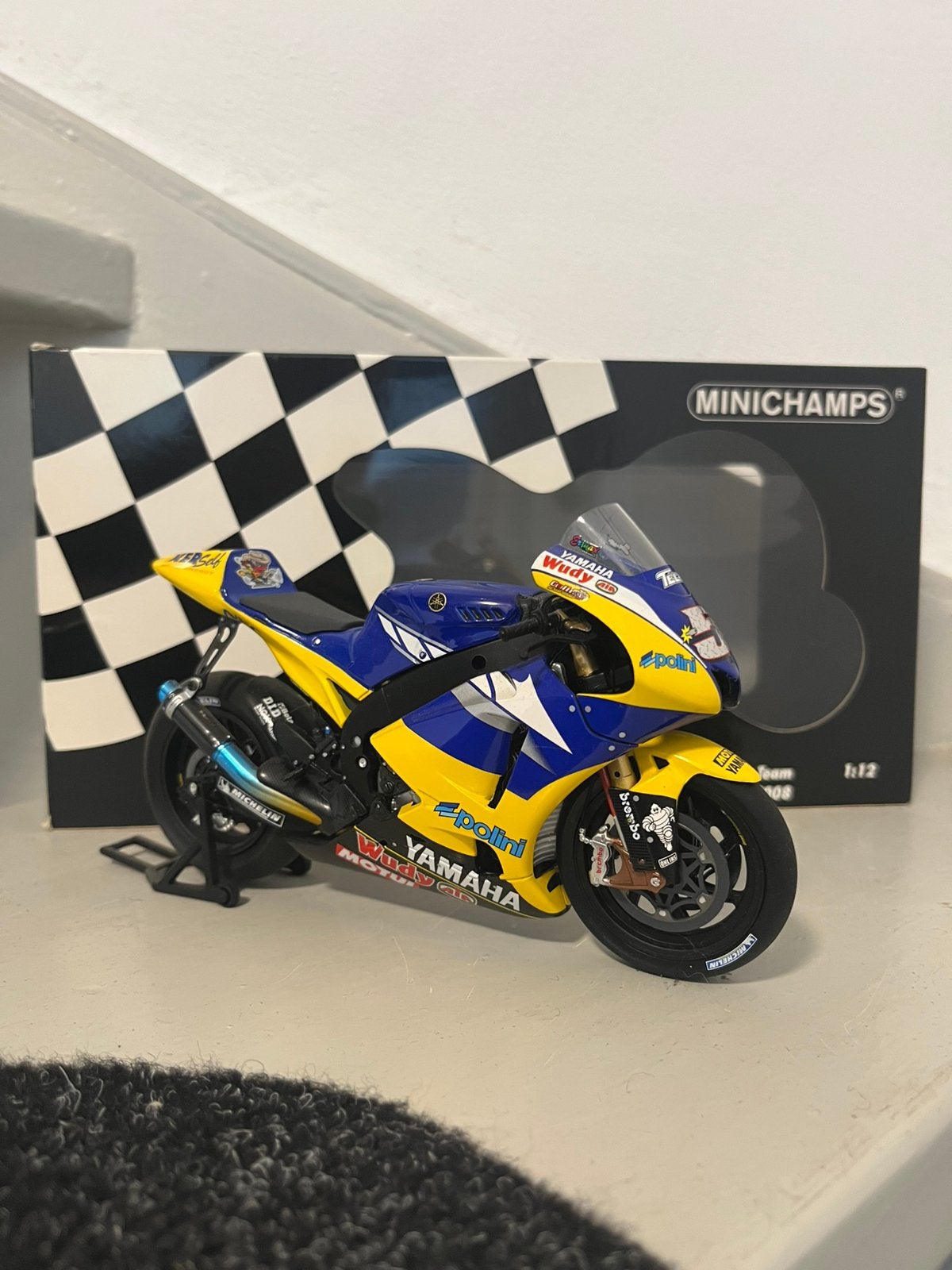 Minichamps Colin Edwards Yamaha MotoGP Tech 3 1:12, Ophalen of Verzenden, Zo goed als nieuw, 1:9 t/m 1:12, Motor