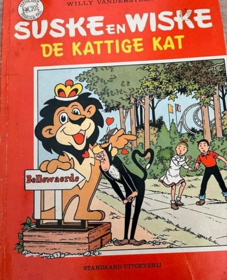Suske en Wiske 205 - De Kattige kat - Willy Vandersteen, Boeken, Stripboeken, Eén stripboek, Ophalen of Verzenden, Gelezen