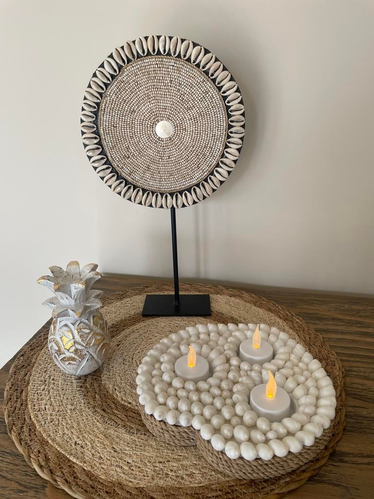 Nieuw kralen ornament beige op standaard, Huis en Inrichting, Woonaccessoires | Overige, Ophalen of Verzenden, Nieuw