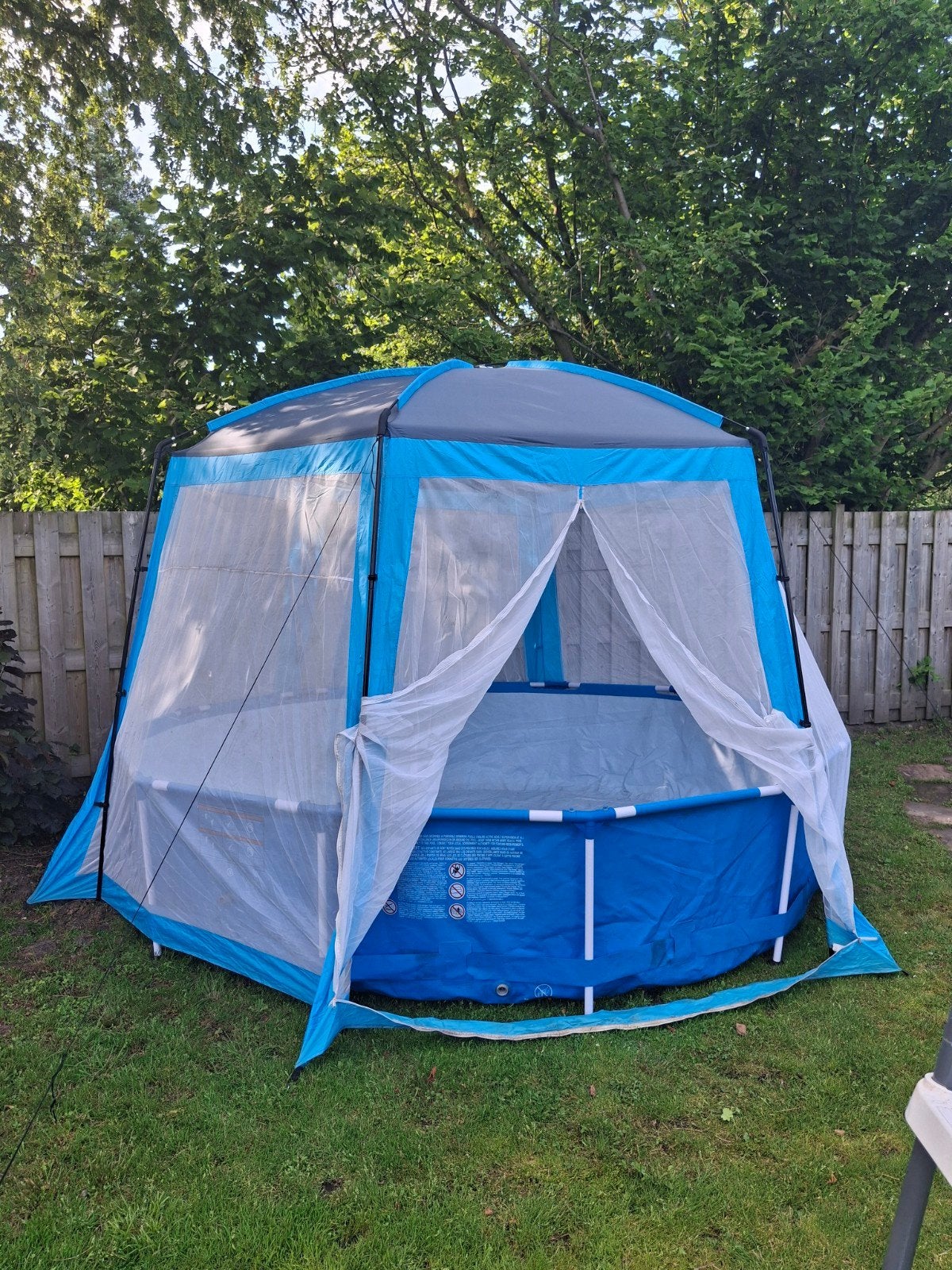 Bestway Steel Pro opzetzwembad met tent en filterpomp, Ophalen, Gebruikt, Minder dan 80 cm, Rond