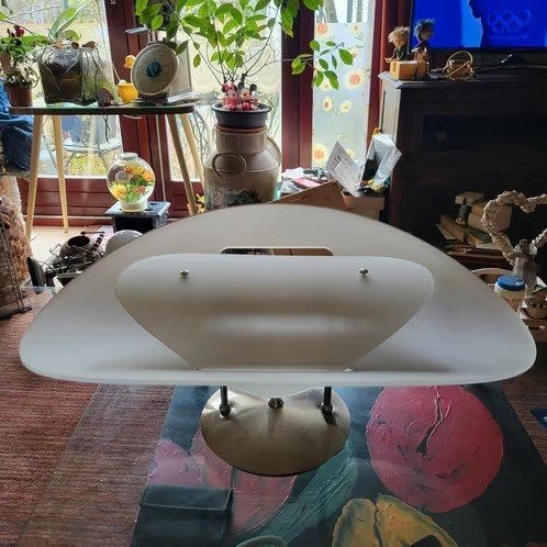 Space-achtige plafondlamp, Ophalen of Verzenden, Glas