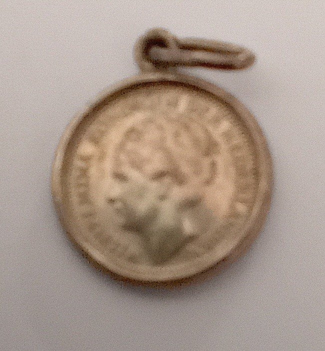 Hanger met zilveren dubbeltje uit 1941 te koop, Gebruikt, Overige voorstellingen, Ophalen of Verzenden, Zilver