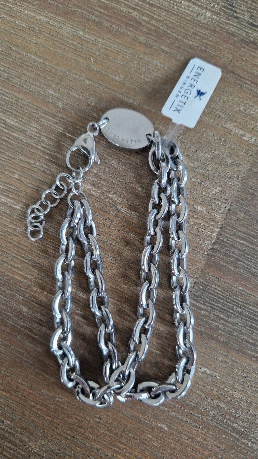 Mooie armband Energetix, Sieraden, Tassen en Uiterlijk, Armbanden, Ophalen of Verzenden, Nieuw, Zilver, Zilver