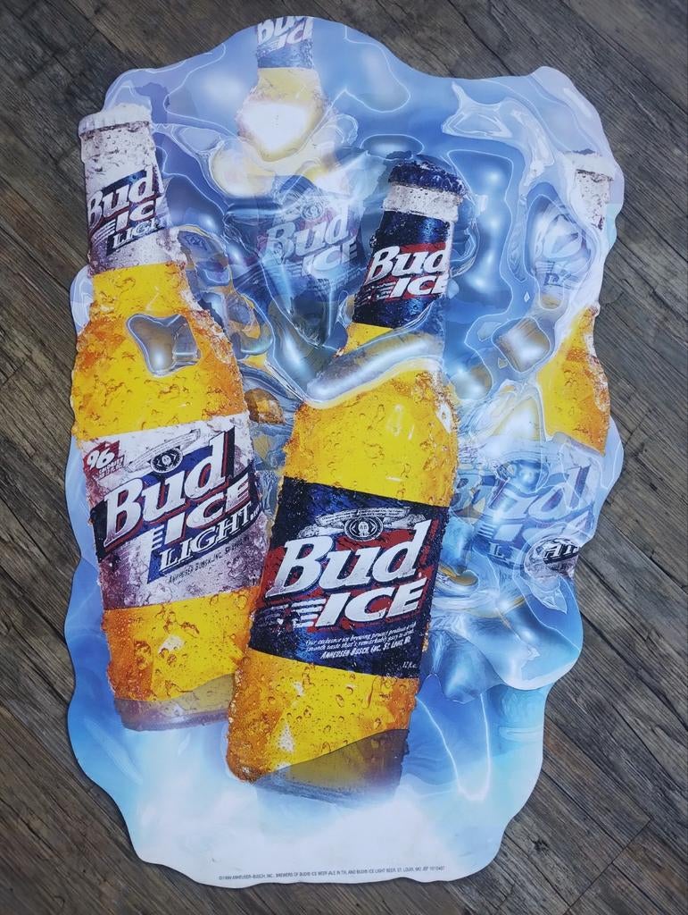 Budweiser bier USA reclamebord XXL, Verzamelen, Biermerken, Ophalen of Verzenden, Zo goed als nieuw, Reclamebord, Plaat of Schild