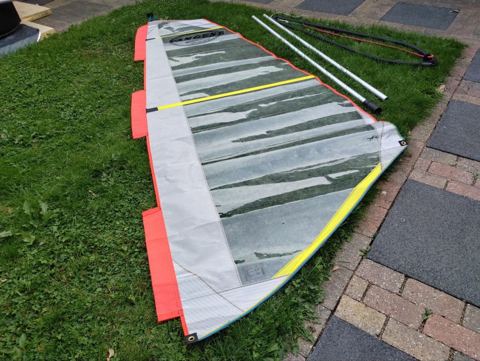 Kindersurfzeil compleet 3.4m3, Ophalen, Zeil