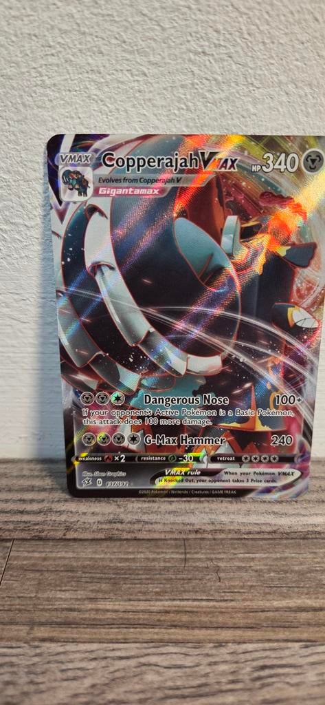 Copperajah VMAX Pokémon Kaart - Zo goed als nieuw, Ophalen, Zo goed als nieuw, Losse kaart