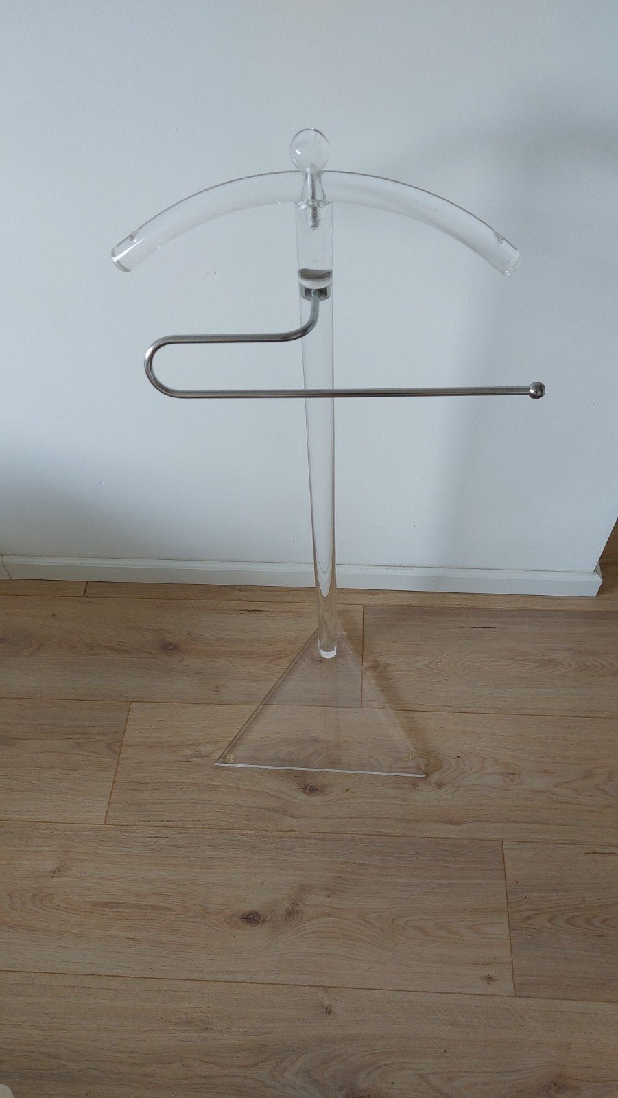 Stijlvolle Dressboy Kledingbutler Valet Stand Plexiglas, Ophalen, Gebruikt, Metaal, Kinderen en Volwassenen