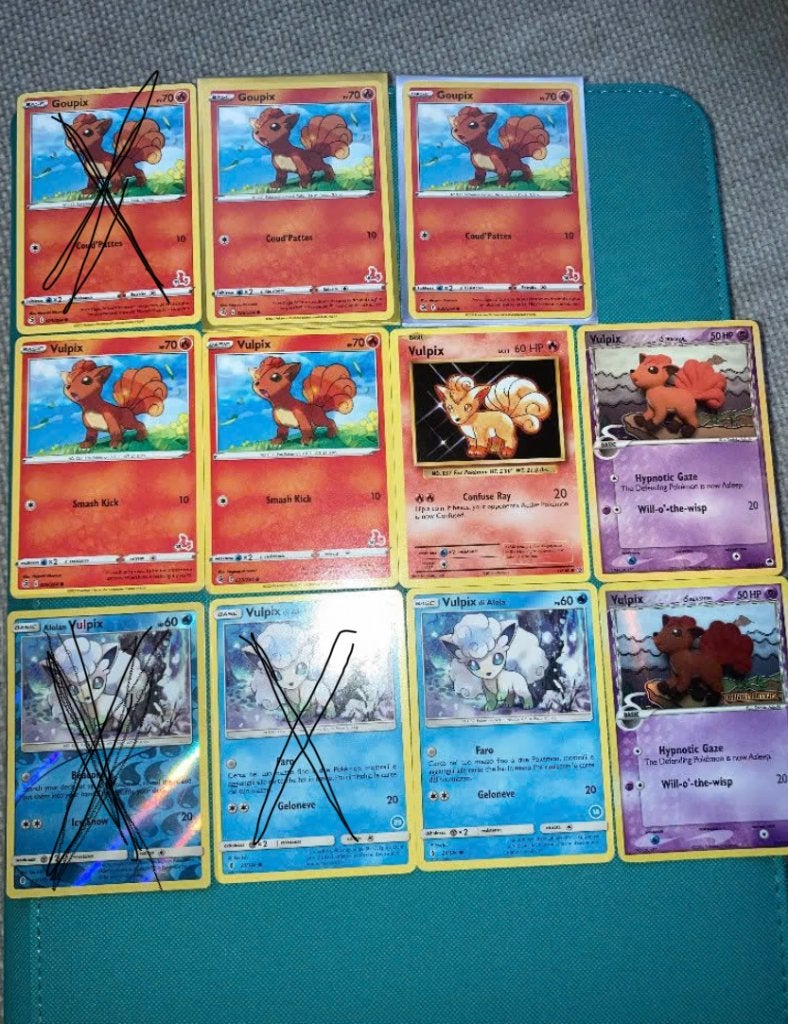 Vulpix Kaarten, Ophalen, Zo goed als nieuw, Meerdere kaarten