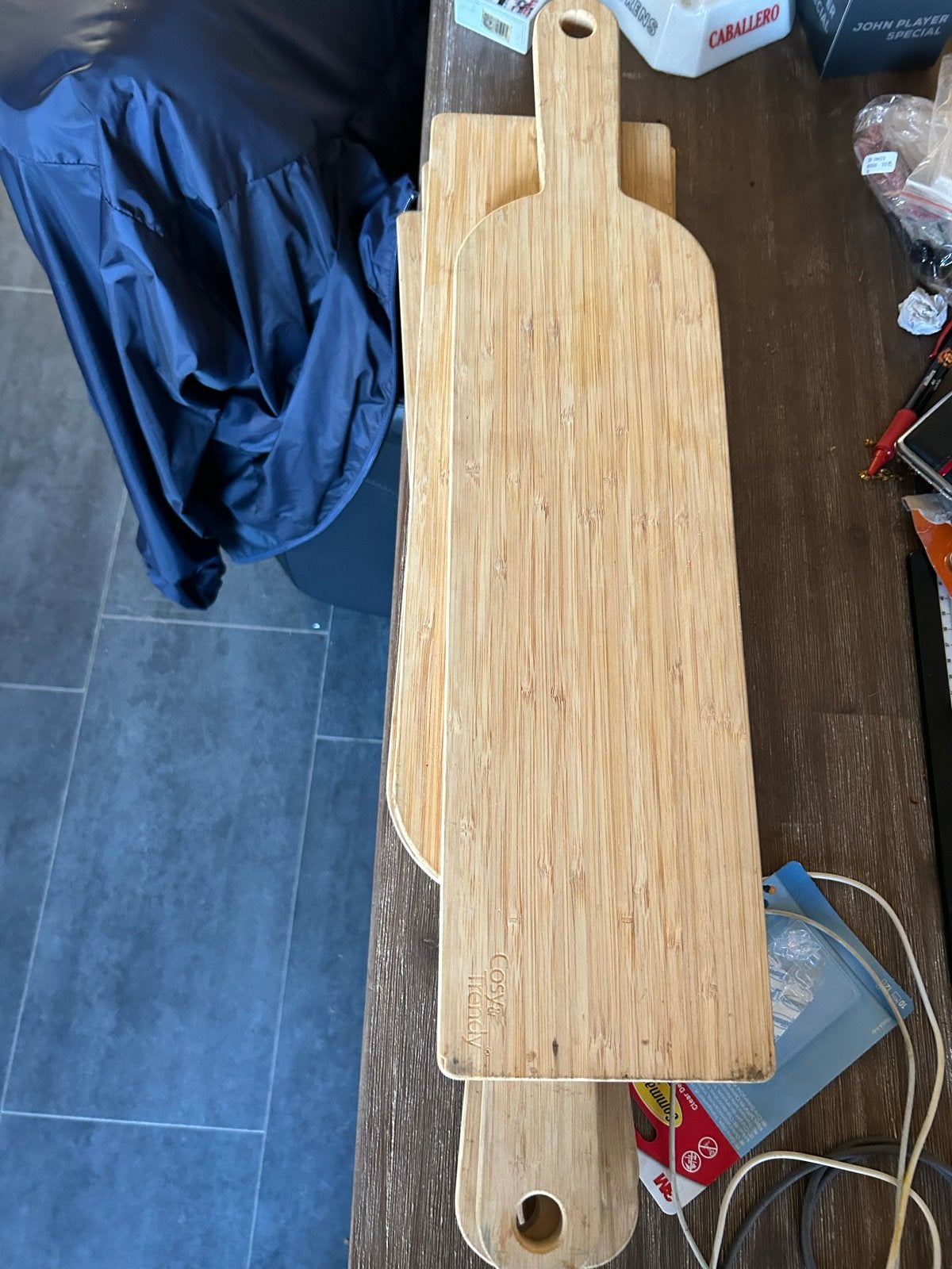 7x Cosy Trendy Bamboe Snij-/Serveerplanken, Huis en Inrichting, Ophalen, Hout, Snij-/serveerplank, Zo goed als nieuw