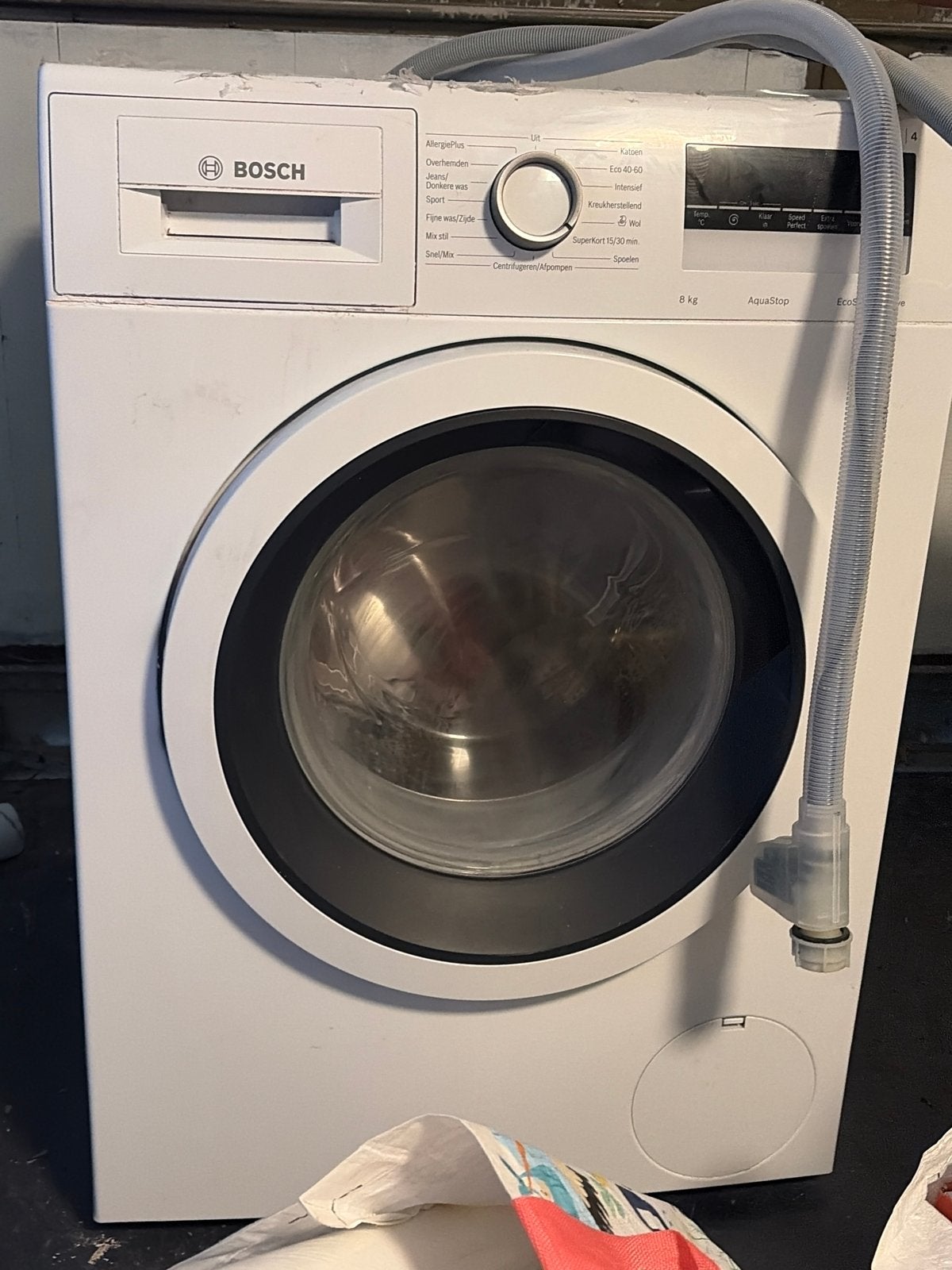Bosch wasmachine serie 4 ecosilence Drive, Ophalen, Gebruikt, 1200 tot 1600 toeren, 85 tot 90 cm