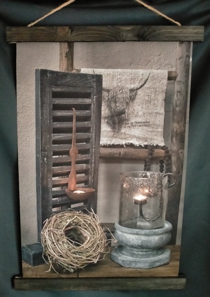 Prachtige wanddoeken landelijke stijl, 40 cm, Meerkleurig, 60 cm, Nieuw