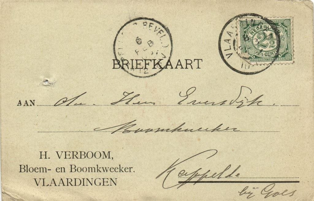 H. Verboom, Vlaardingen - 02.190? - briefkaart, Ophalen of Verzenden, Briefkaart