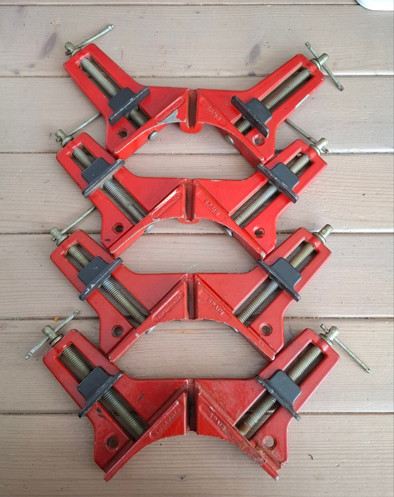 Set van 4 verstek klemmen, Ophalen of Verzenden, Gebruikt, Klem, Overige merken